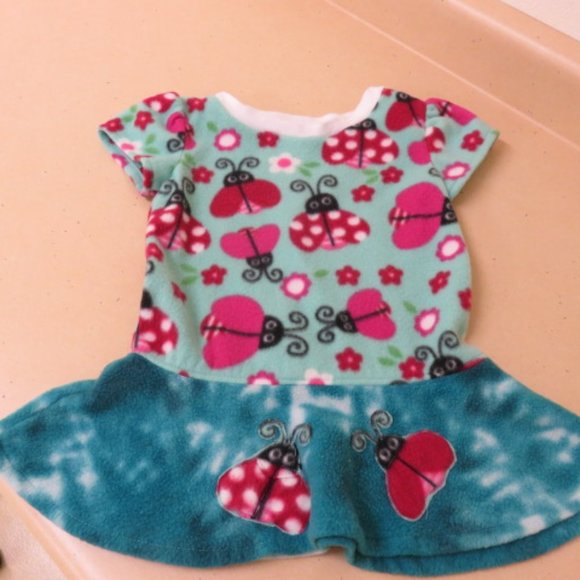 Other - FLEECE LADY BUG DRESS/ SIZE 3/4 T OR TOP 5 TO 6X